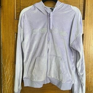 Bebe Light Purple Zip-Up Hoodie